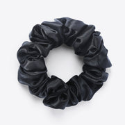 Silk Hair Scrunchie- Black and White