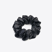 Silk Hair Scrunchie- Black and White