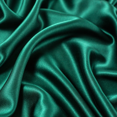 Silk Fabric - Green - 22mm - Plain Mulberry Silk